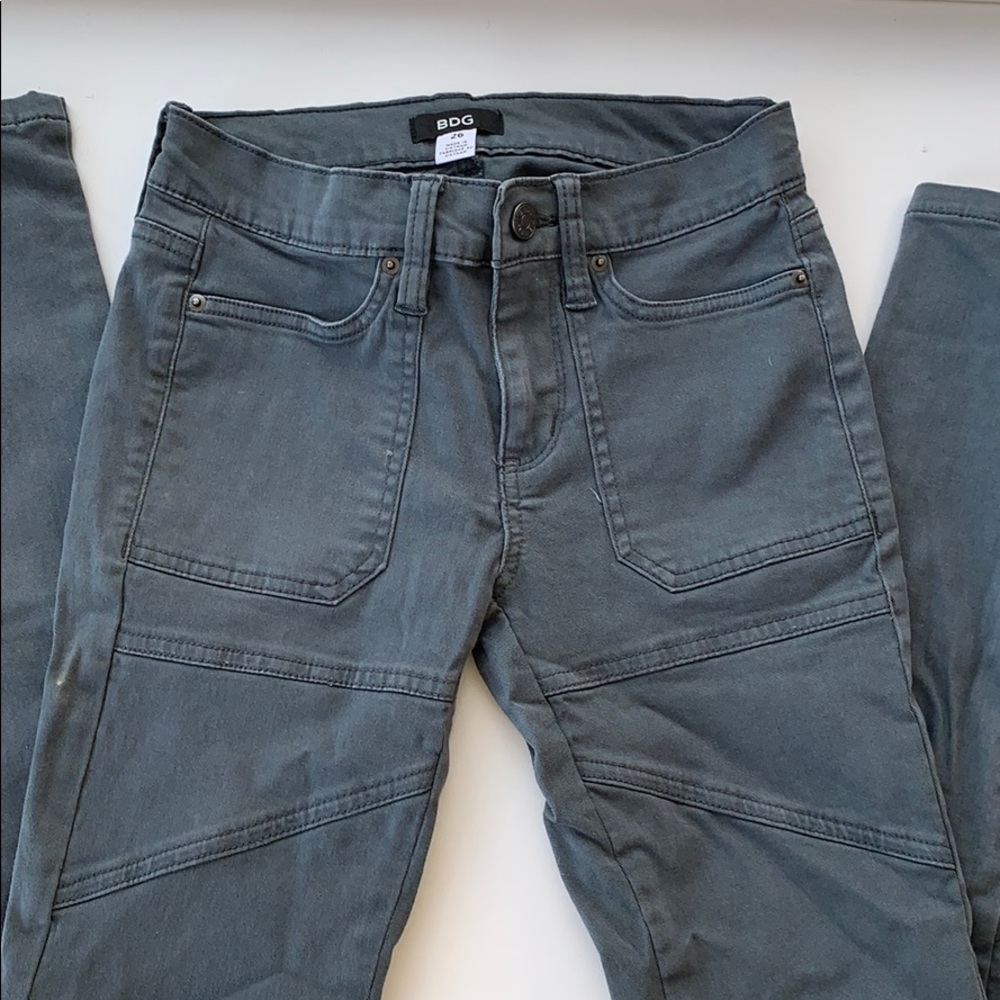 Dark blue skinny cargo pants